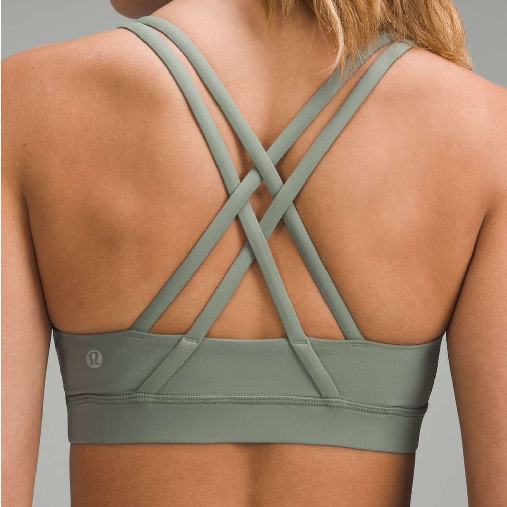 lululemon athletica Energy Bra in Grey Eucalyptus NWT Size 12